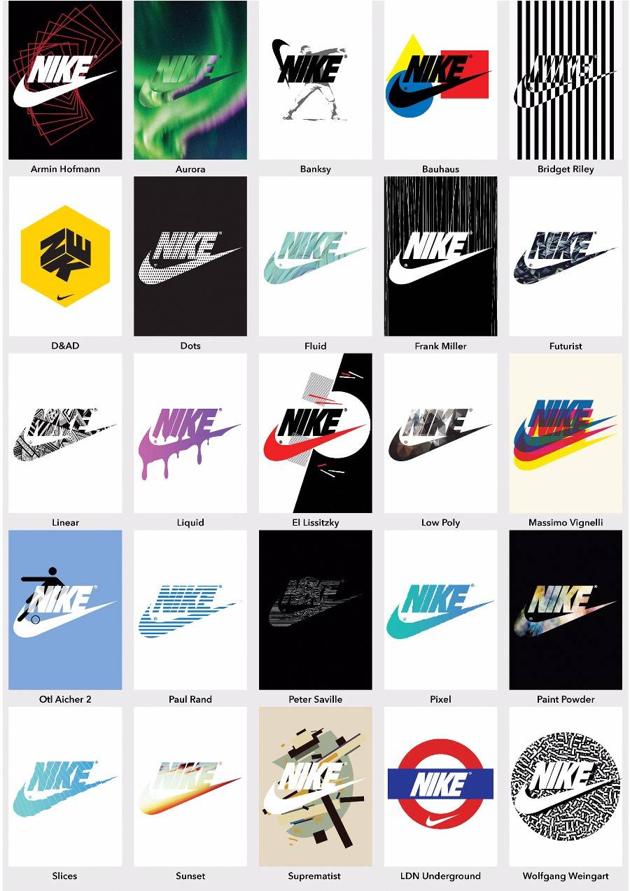 50 diseños de Nike al estilo de 25 célebres del arte y el diseño | Paredro