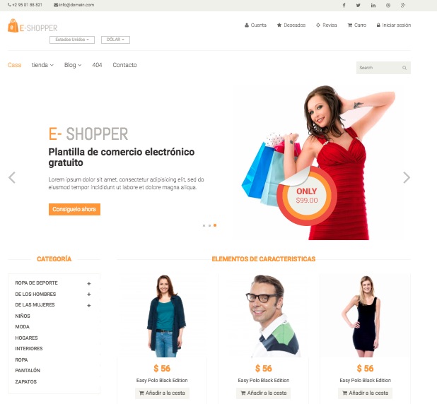 12 templates para sitios de e-commerce | GRATIS