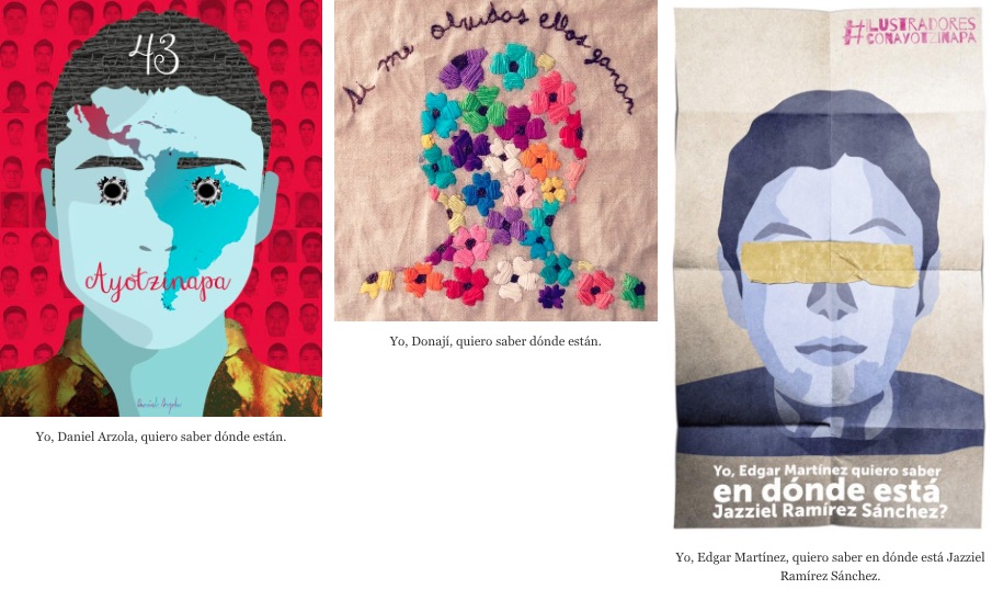 #IlustradoresConAyotzinapa es una iniciativa de redes sociales, en la que contribuyó la sociedad enviando ilustraciones de los 43 estudiantes de Ayotzinapa.