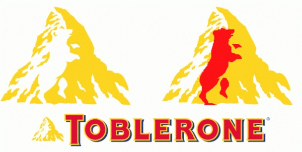 El logo de Toblerone muestra el monte Cervino, uno de los picos más altos de los Alpes suizos, pero éste oculta algo más representativo.