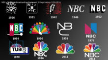 El logotipo de la National Broadcasting Company (NBC) demuestra que son Pavos reales orgullosos de la TV a color y lo tiene como identidad grafica.