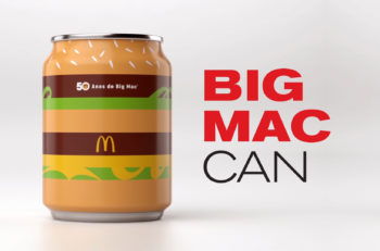 El acompañamiento perfecto para McDonald's es una lata de Coca Cola, pero que pasaría si la lata en sí es una Big Mac. Este packaging es delicioso.