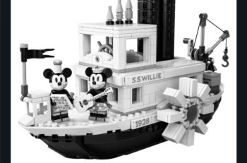 El set de Lego Steamboat Willie recrea completamente el modelo del cortometraje de Disney, en el que Mickey es musicalizado por primera vez.