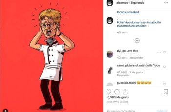 ¿Te imaginas que detrás de Gordon Ramsay estuviera Remy de Ratatouille? Tal vez los personajes de caricaturas tengan un secreto que este artista develó.